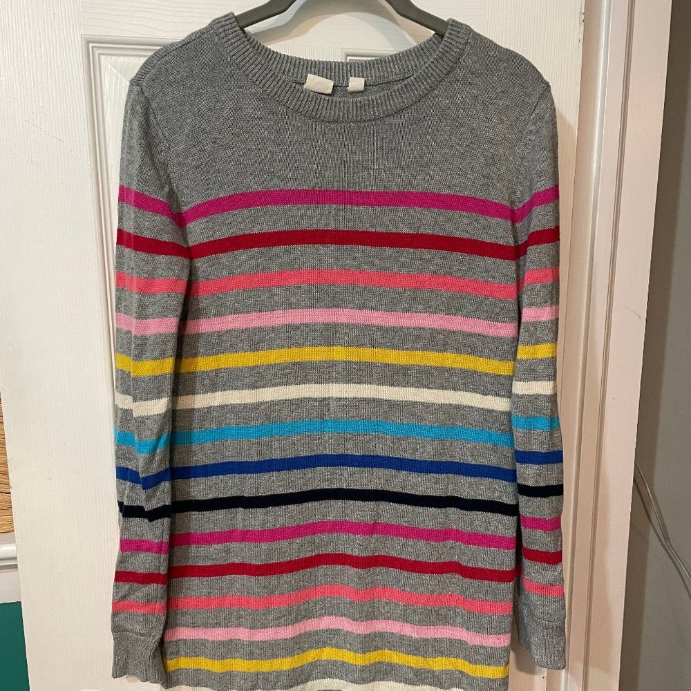 Gap rainbow strip sweater dress, girls XXL - Picture 3 of 4